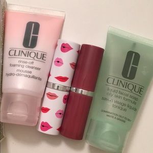 Clinique bundle lipstick / cleanser